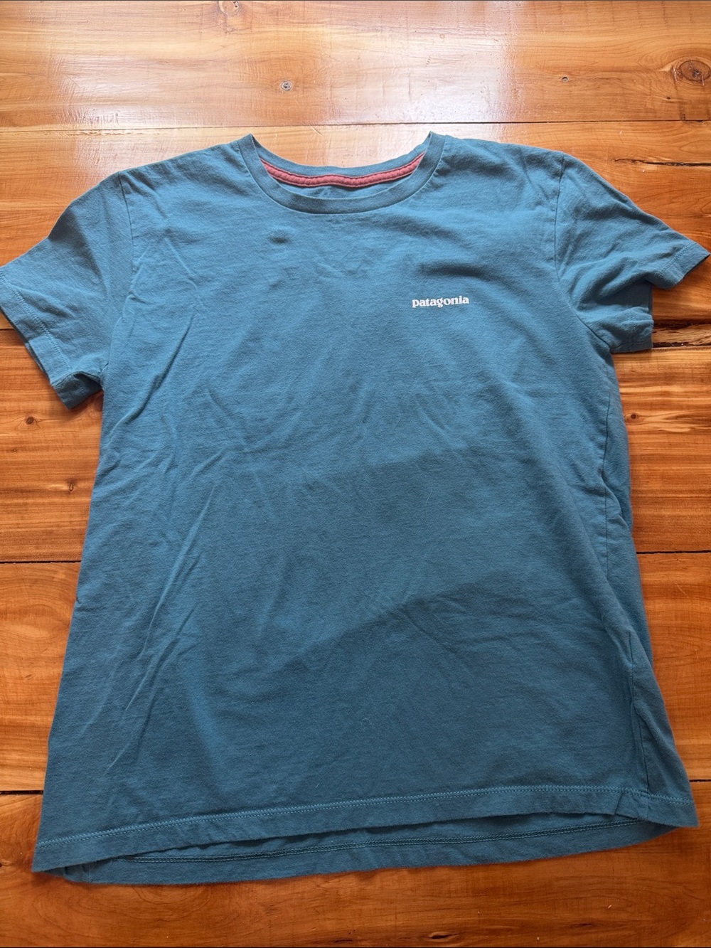 Patagonia Women’s Teal Blue Tee, Size Small, Organic Cotton 💙💚💙💚
